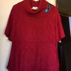 Knit short sleeve sweater